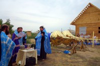 Освящение куполов и крестов нового храма в селе  Багане (видео)