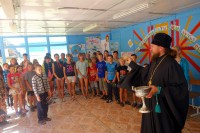 Встреча епископа Филиппа с детьми детского лагеря «Рассвет» Ордынского района