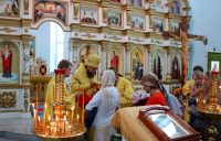 Архиерейское служение в соборе Живоначальной Троицы р. п. Ордынского