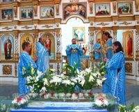 Архиерейское служение в день праздника Успения Пресвятой Богородицыв р. п. Ордынском (видео)