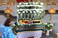 Чин погребения Плащаницы Пресвятой Богородицы в Кафедральном соборе г. Карасука