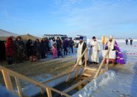 Архиерейское служение в праздник Крещения Господня в Карасуке (видео)