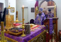 Архиерейская Литургия в Кафедральном соборе г. Карасука в  день памяти прав. Алексия, человека Божия