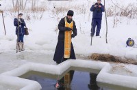 Крещенская купель на реке  Карасук в р. п. Краснозерском