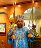 Престольный праздник в храме  преподобного  Сергия Радонежского  р. п. Краснозерского (видео)